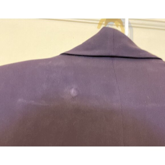 Bebe Blazer Womens Sz 6 Purple Tie Front Lined Silk Jacket Whimsigoth FLAW READ - Picture 5 of 11
